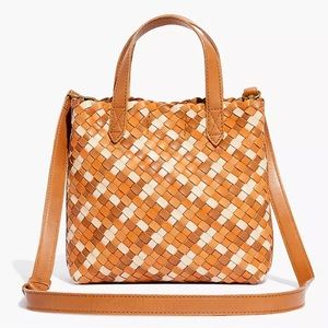 NWT MADEWELL TRANSPORT WOVEN LEATHER CROSSBODY